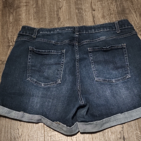 Blue Denim Women's Shorts Time And Tru Size 18 - Picture 2 of 3